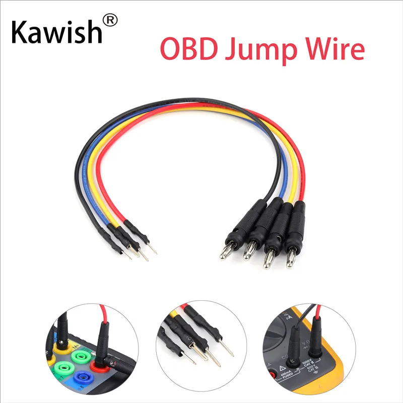 Kit de cables de puente con conector banana, cable de prueba de puente de placa de pruebas apilable de 16 piezas de 4 mm, macho a hembra, cables de prueba de ruptura universales