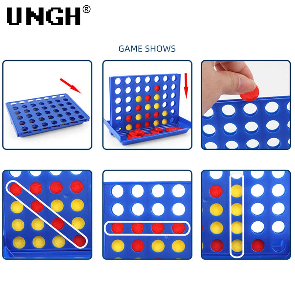 UNGH cuatro en una fila Bingo ajedrez conectar clásico juego de mesa familiar juguetes divertido juguete educativo para niños juego de entretenimiento