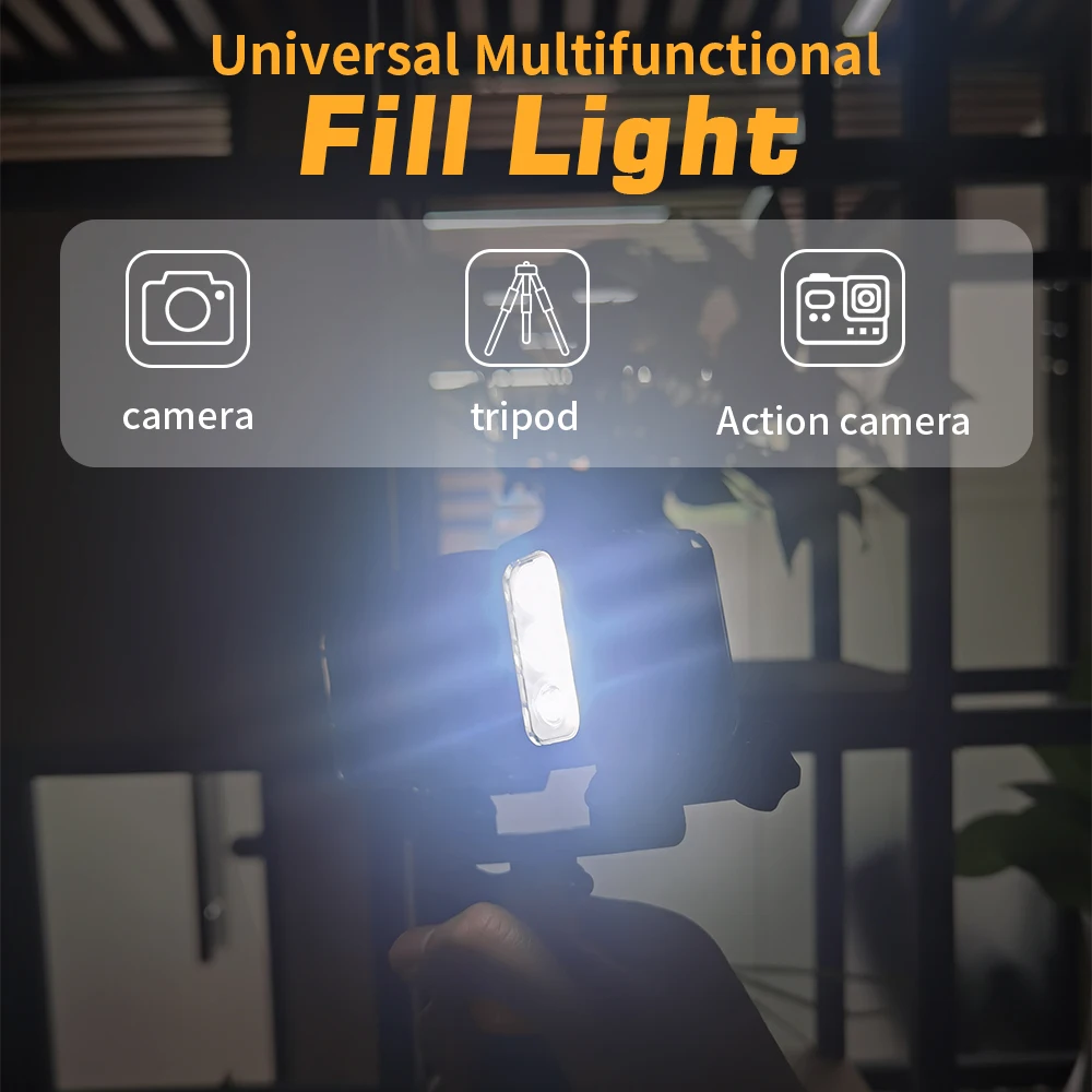Lámpara de punto de luz de buceo LED de vídeo impermeable de 45 metros ​ Accesorios para cámara de acción con luz de relleno subacuática Go Pro Gopro