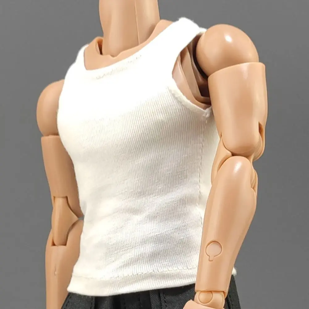 Ropa de soldado en miniatura para hombre y mujer, Camiseta de cuello redondo, camiseta informal de senderismo sin mangas, Tops deportivos, accesorio para muñeca de acción, 1/6