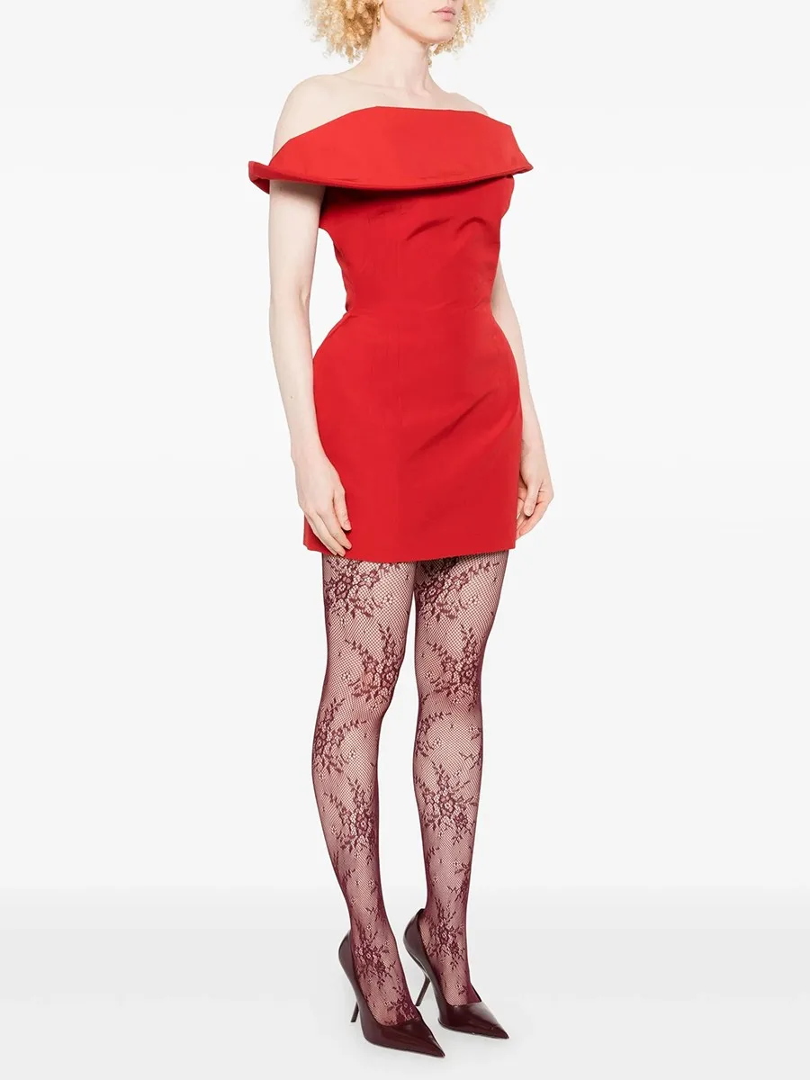 TWOTWINSTYLE, vestidos minimalistas adelgazantes lisos para mujer, cuello oblicuo, hombros descubiertos, diseño de túnica, Mini vestido con sentido, ropa femenina