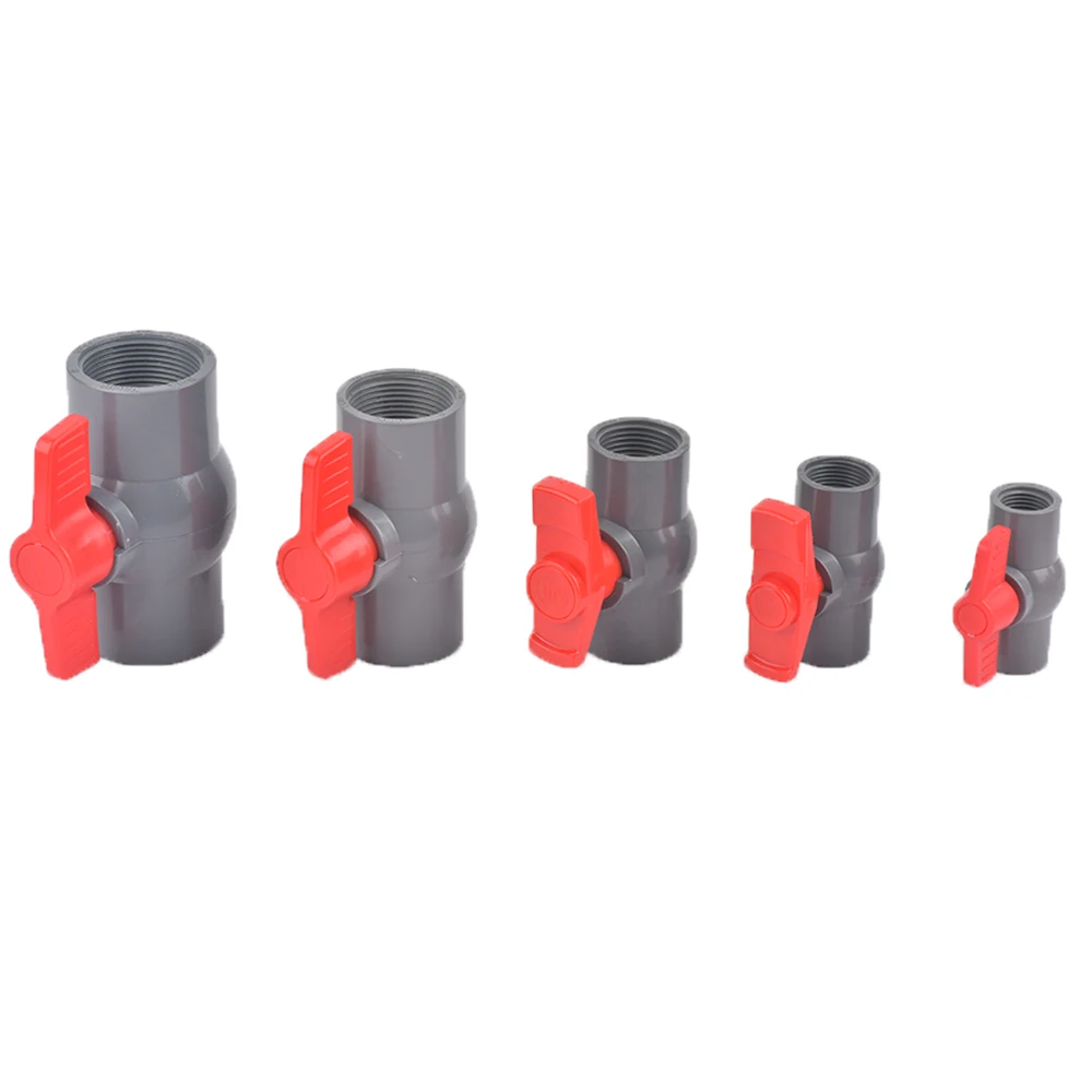 Tubo tipo enchufe y rosca de 20/25/32/40/50mm, válvula de PVC, accesorios de riego para jardín agrícola, 1 ud.