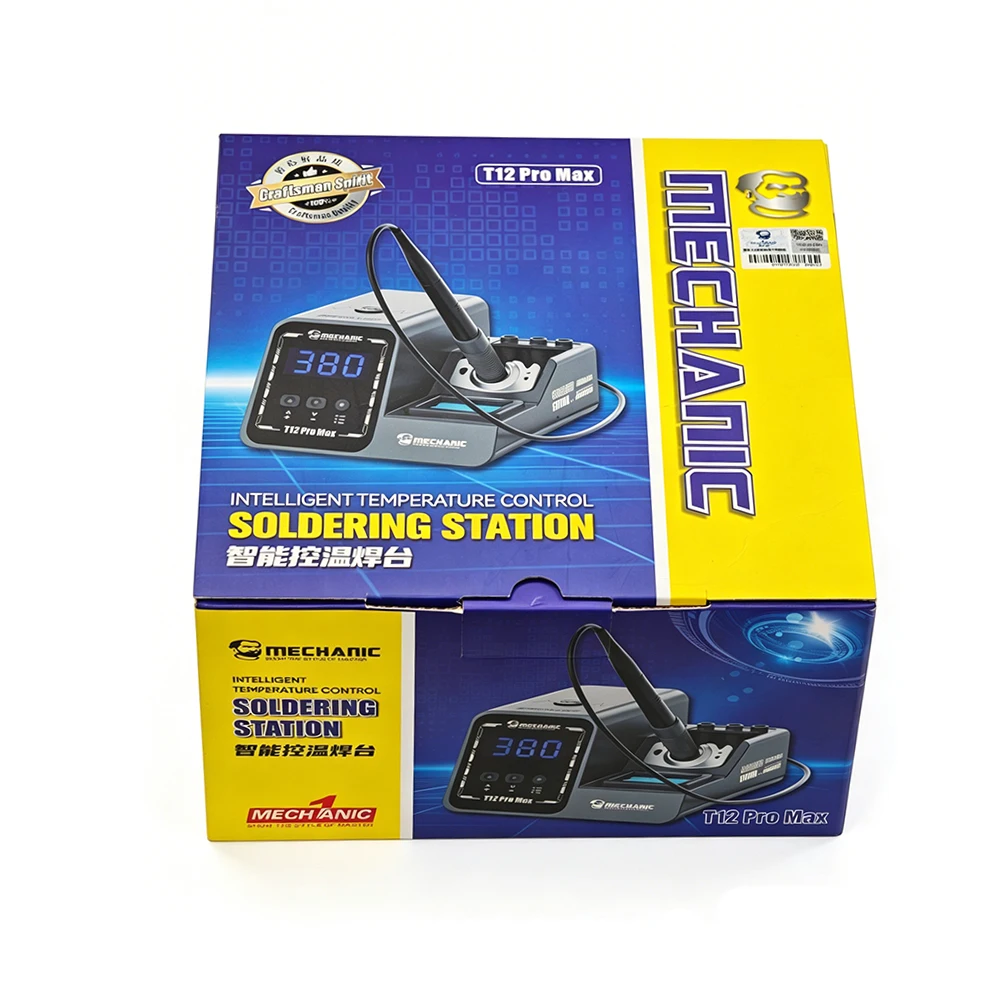 Estación de soldadura MECHANIC T12Pro Max T12 con control PID, 160W de alta potencia, calentamiento rápido en 4s, modo de reposo inteligente, herramienta de reparación de soldadura con mango T12.