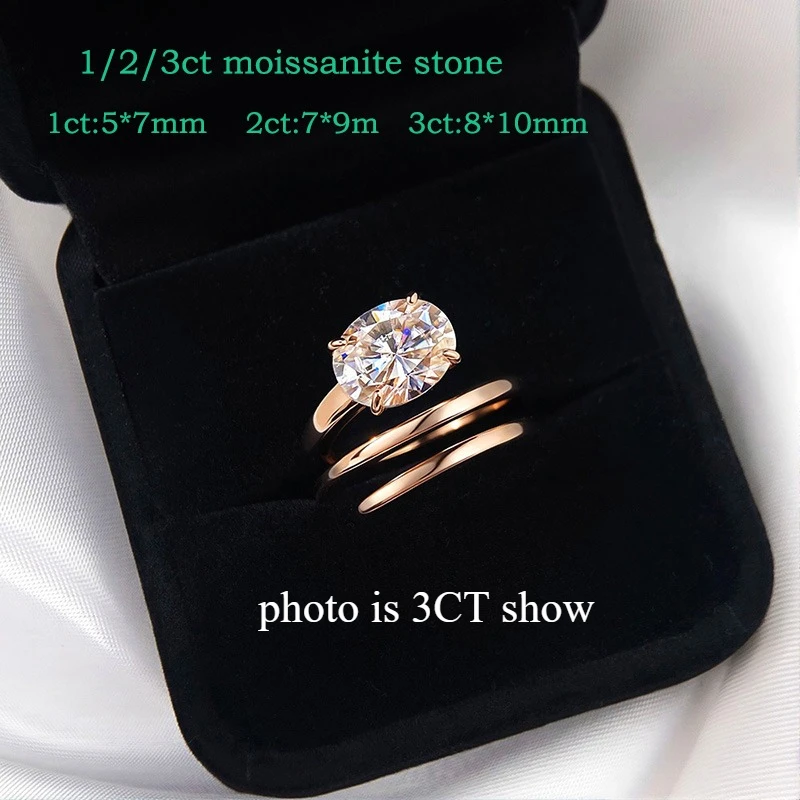 Anillo solitario de moissanita chapado en 14K con certificado Smyoue 1CT-3CT, banda de diamante de laboratorio de boda para mujer, plata 925 pura, 100% Shani Abergel