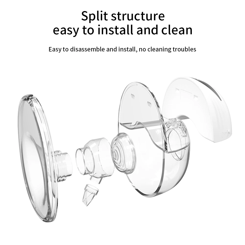 Extractor de leche portátil de gran capacidad, manos libres, eléctrico, portátil, sin BPA, con pantalla LED, 4 modos y 12 niveles, 210ML