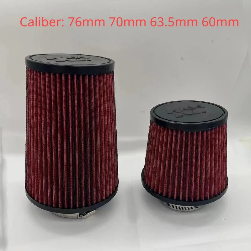Filtro de aire de entrada de coche de 2,5 3 3,5 4 pulgadas para K & N 14084-2 cono Universal de alto flujo 102 89 76 70 63,5 60mm KN cabeza de seta cónica