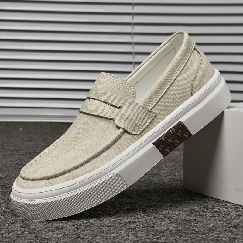Mocasines de marca de diseñador para hombre, zapatos informales verdes, zapatos planos ligeros de suela blanda para caminar, zapatillas de deporte marrones de lujo para hombre