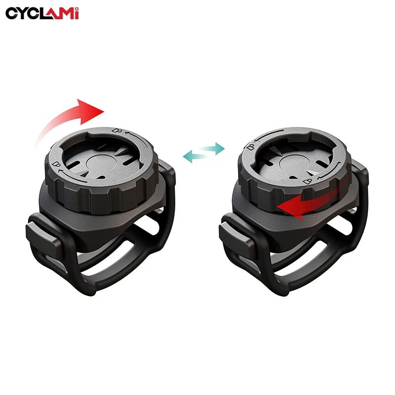 CYCLAMI S14 Universal PC 360 °   Soporte Giratorio para Ciclocomputador, Soporte para GPS y Faro Delantero de Bicicleta de Montaña, Soporte para Luz Trasera