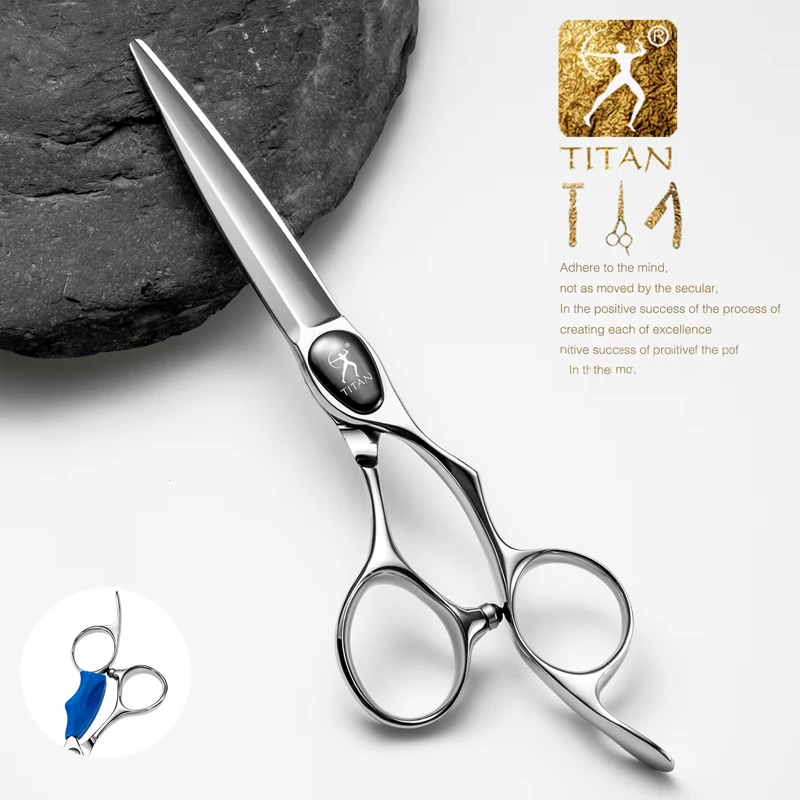 Titan-tijeras profesionales para el cabello, herramienta de peluquero para el cuidado y el corte de pelo de los hombres, tijeras 5,5, 6,0