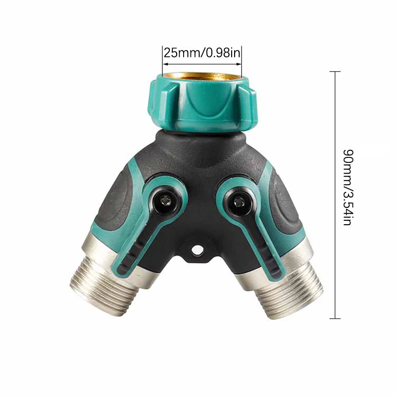 Divisor de manguera de jardín de 2 vías, Conector de riego tipo Y, distribuidor para grifo al aire libre, 3/4 pulgadas, UE, EE. UU., 1 unidad