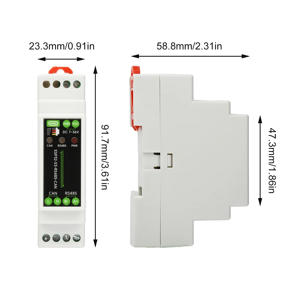 Placa de Control Industrial ESP32-S3-RS485-CAN con Interfaces de Comunicación RS485 y CAN, Compatible con Wi-Fi/Bluetooth
