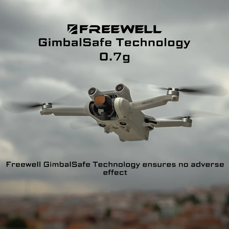 Freewell - Paquete de 6 filtros ND, ND4, ND8, ND16, ND32, ND64, ND1000, compatibles con DJI Mini 3 y Mini 3 Pro, accesorios para cámara