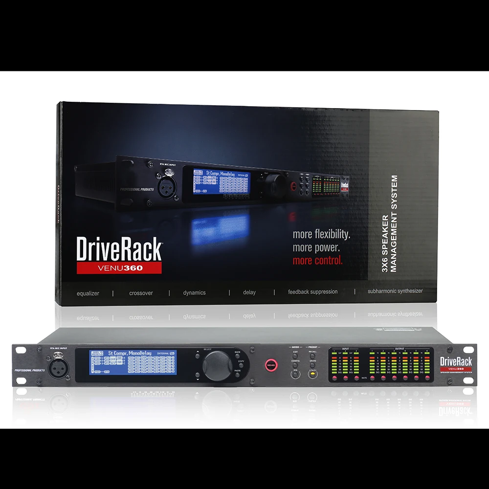 VENU360 Procesador de audio Stage Pro de 3 entradas y 6 salidas Software original Rack de controlador de audio Sistema completo de gestión de altavoces