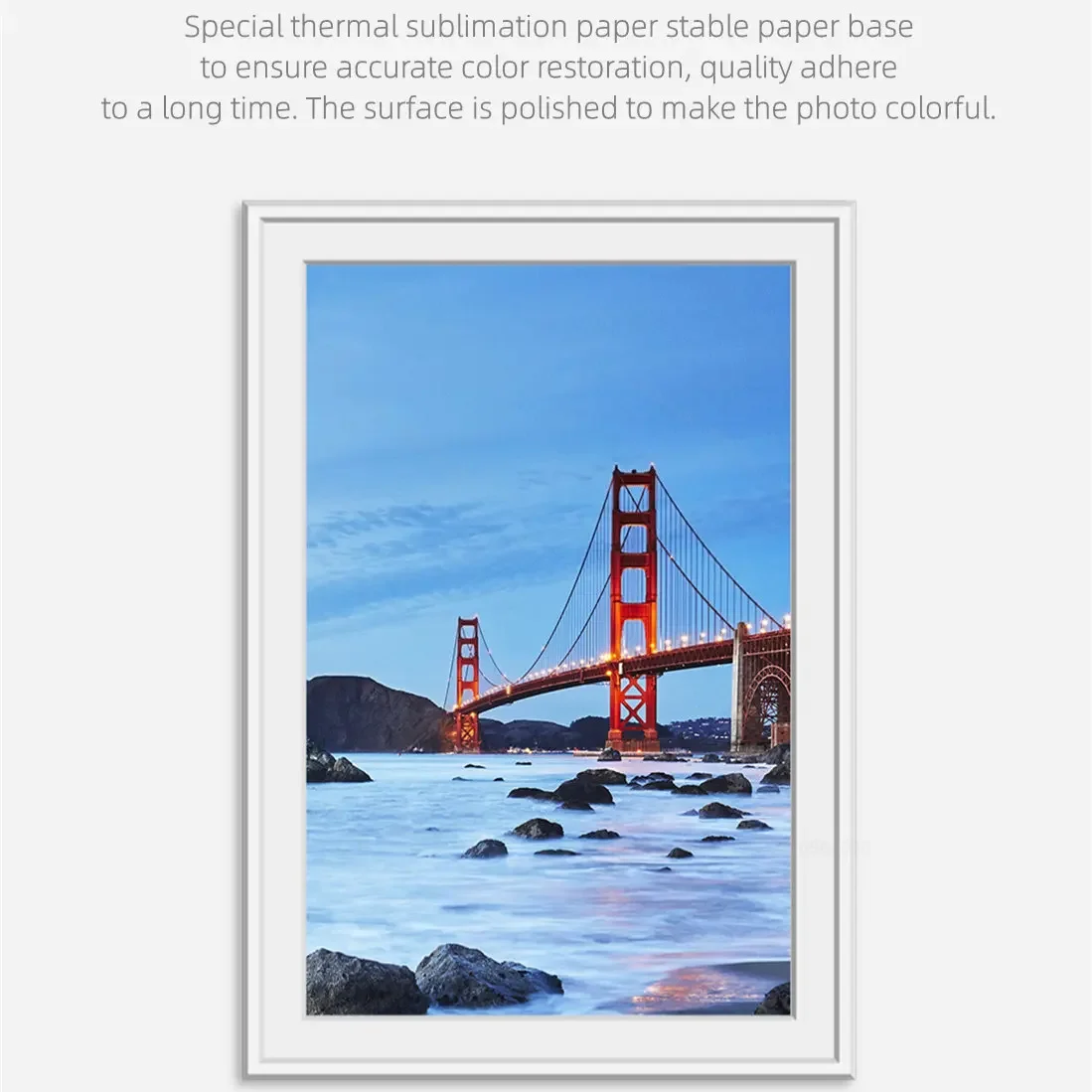Impresora fotográfica MIjia, juego de 80 rollos de papel fotográfico autoadhesivo de 6 pulgadas, cinta de colores, película protectora HD, papeles fotográficos