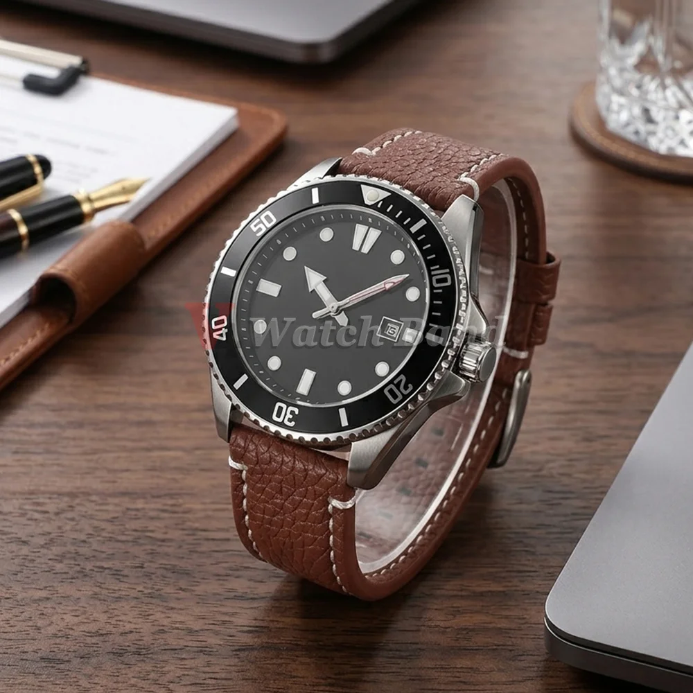 Correas de reloj de piel de becerro auténtica de 18mm, 20mm, 22mm y 24mm, correa marrón universal para hombres y mujeres, correas de repuesto para reloj con hebilla de metal