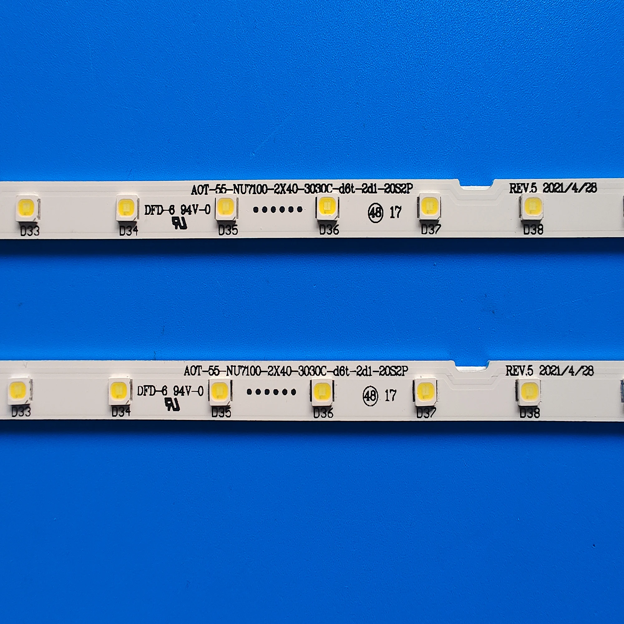 Tira de retroiluminación LED para 55NU7100 UN55RU7100 UE55NU7100 UE55N5540AU UE55NU7023 UE55NU7500 UE55NU7092 UE55NU7090 BN96-46033A