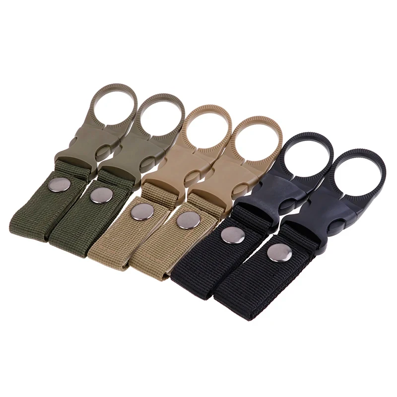 Ganchos multifuncionales de nailon para botellas de agua, clip para colgar en la mochila, hebilla de cinturón para escalada al aire libre, 2 uds.