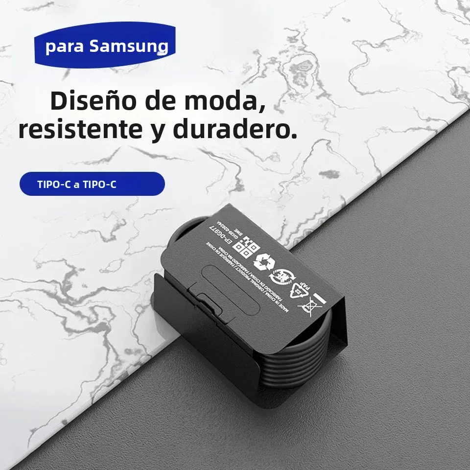 Cable USB Tipo C Original Samsung S26 S25 de 45W 25W, 5A PD, Carga Rápida para Galaxy S24 S23 S22 S21 Plus Ultra Note 20 A71 Tab S8