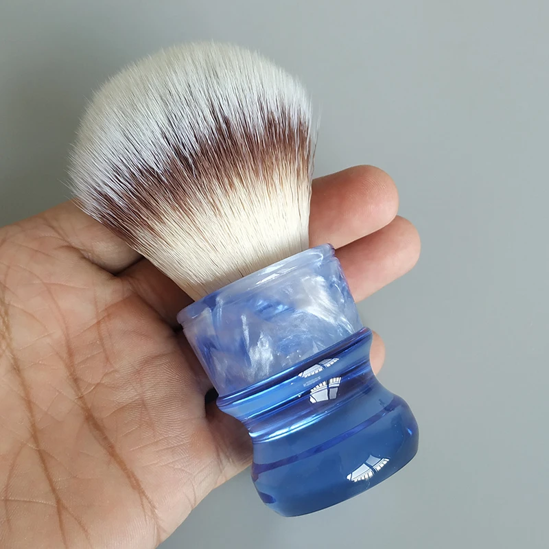 Brocha de Afeitar de Pelo Sintético Suave Dscosmetic Ice Blue A2S para Hombres, para Afeitar en Húmedo