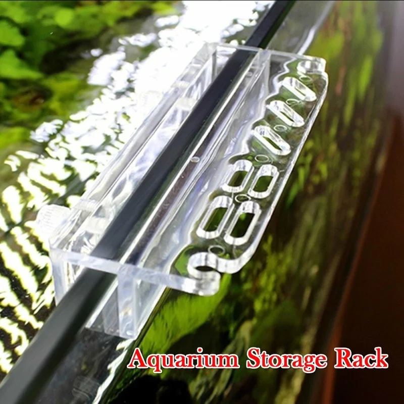 Estante de almacenamiento de herramientas para plantas de acuario, soporte acrílico para pinzas, raspador, tijera, pecera, herramienta de limpieza de césped y agua, 1 Uds.