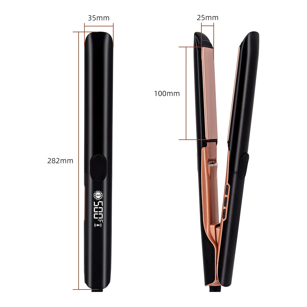 Plancha de pelo profesional 500 ° Plancha Plana de Pelo de Plasma F 260 ° C Placa de revestimiento de cerámica Herramienta de peinado de salón de Frizz suave 110V-240V