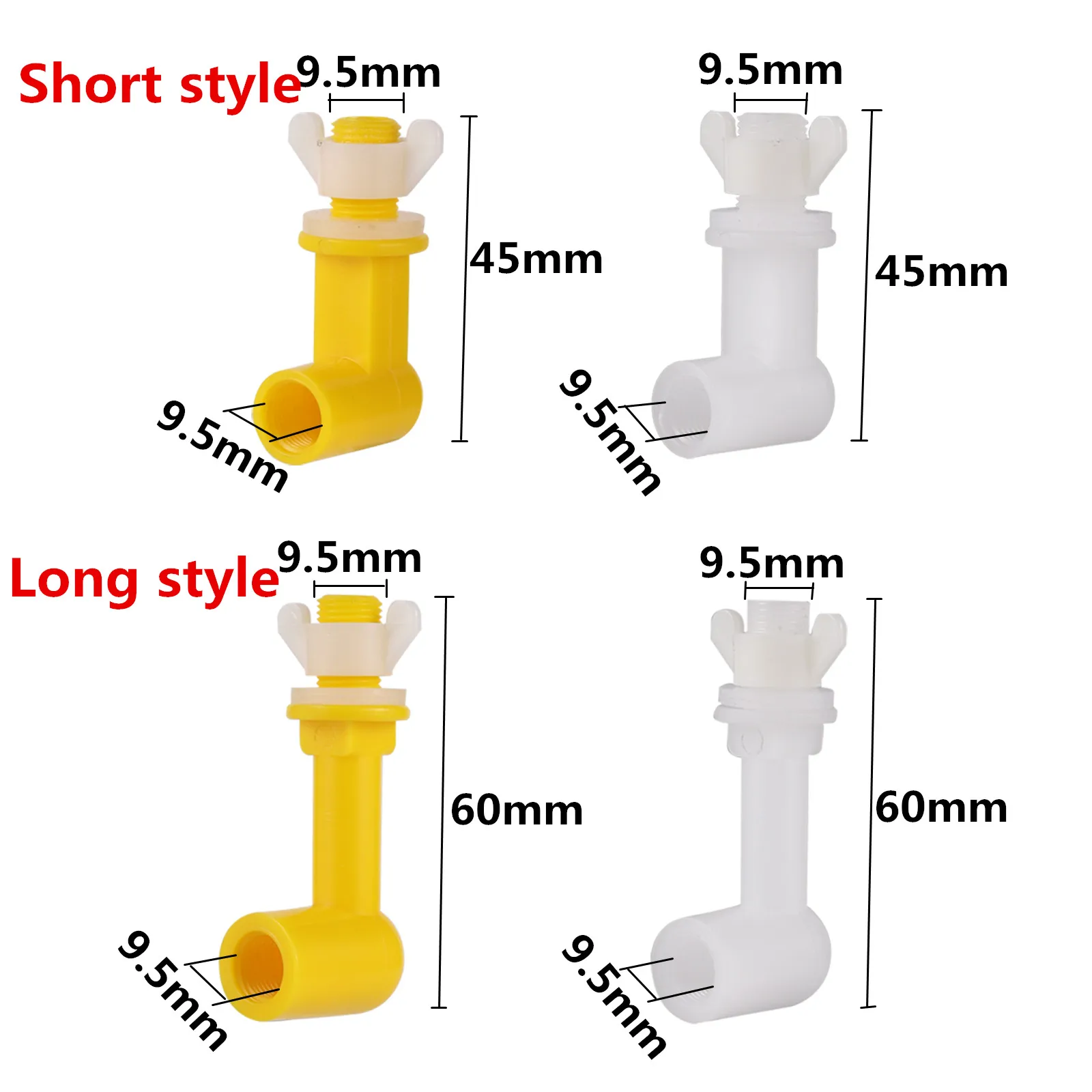 10 Sets de Bebederos de Agua para Pollos, Codornices, Crías, Pavos y Patos, Tipo Resorte Automático a Prueba de Fugas
