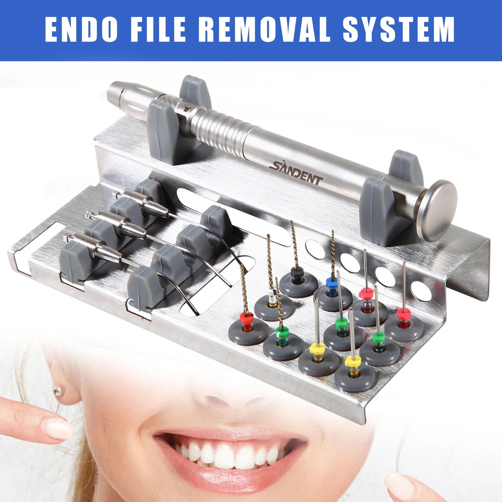 Kit de extracción de archivos de conducto radicular Dental, juego de instrumentos de rescate para eliminación de archivos rotos Endodoncia, herramientas de soporte reutilizables