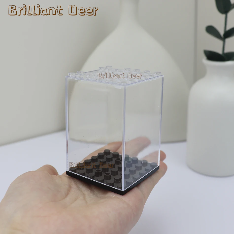 Caja de exhibición acrílica apilable para figuras de bloques de construcción, soporte MOC, modelo de coche, escaparate de colección, juguetes para niños, regalo