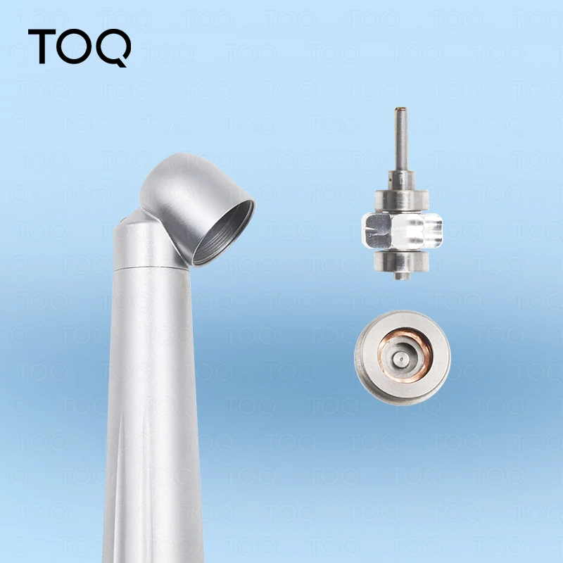 Pieza de mano LED de alta velocidad de 45 grados, generador electrónico, botón pulsador integrado, herramienta de odontología con pulverizador de agua individual