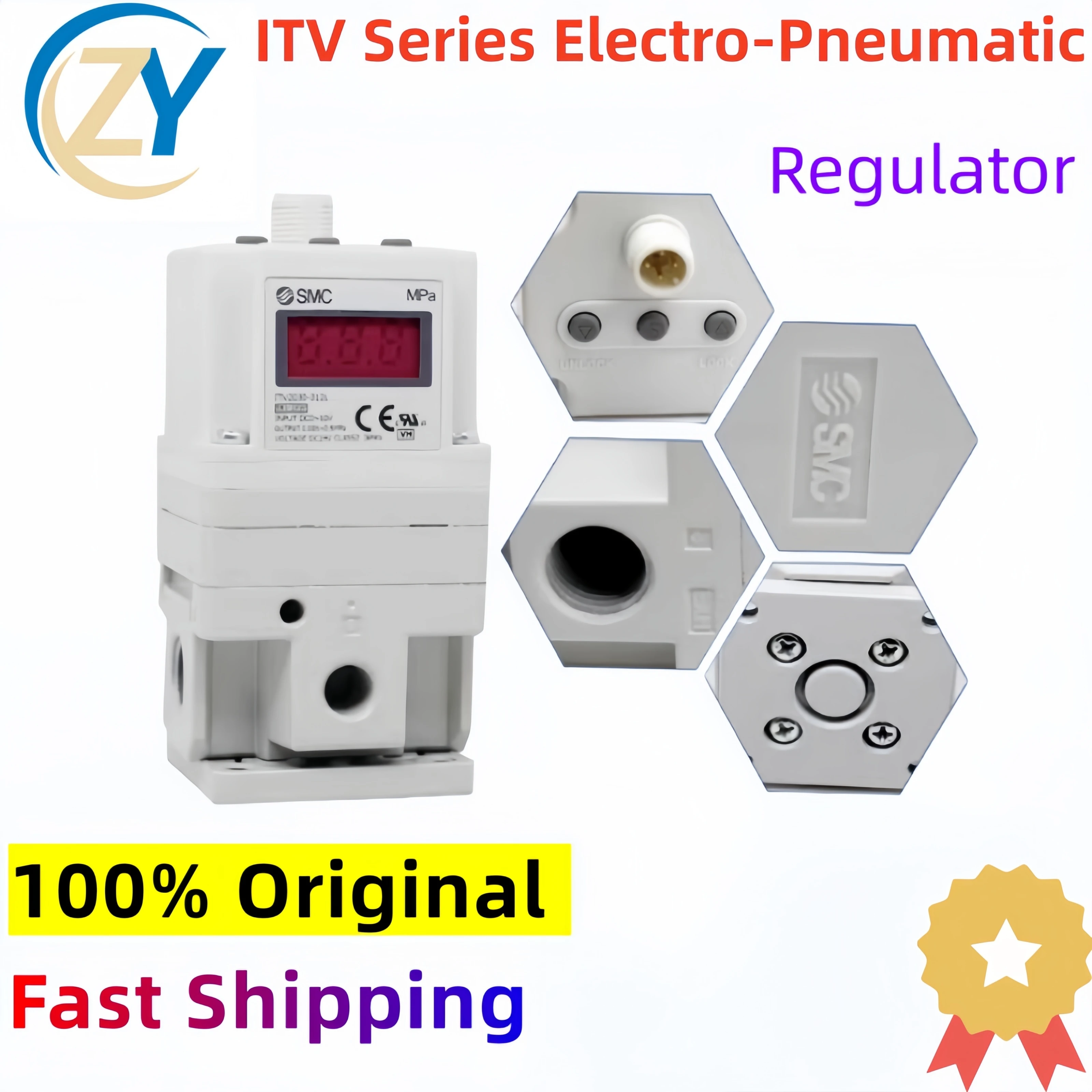 100% Original ITV1050/1050-312L/312N ITV1030/1030-312L ITV2010 ITV2031/2031-312L5 SMC ITV Series Regulador electropneumático