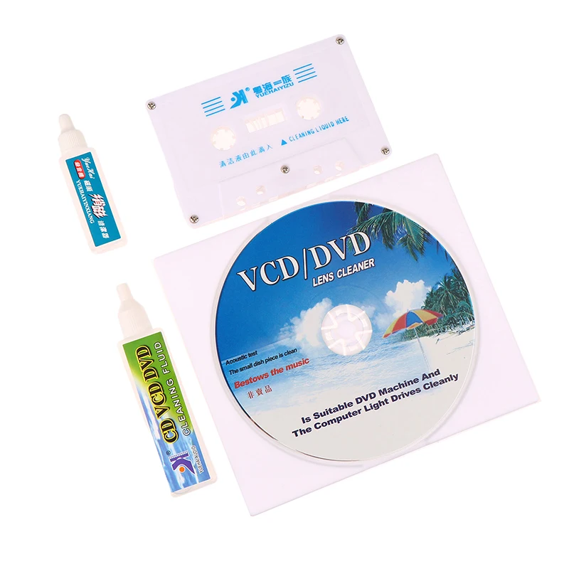 Limpiador de Lentes para Reproductores de CD, VCD y DVD, Limpiador de Cabezales de Casetes de Audio, Desmagnetizador, Limpiador de Cabezales Húmedo/Seco para Reproductores de Casetes de Audio