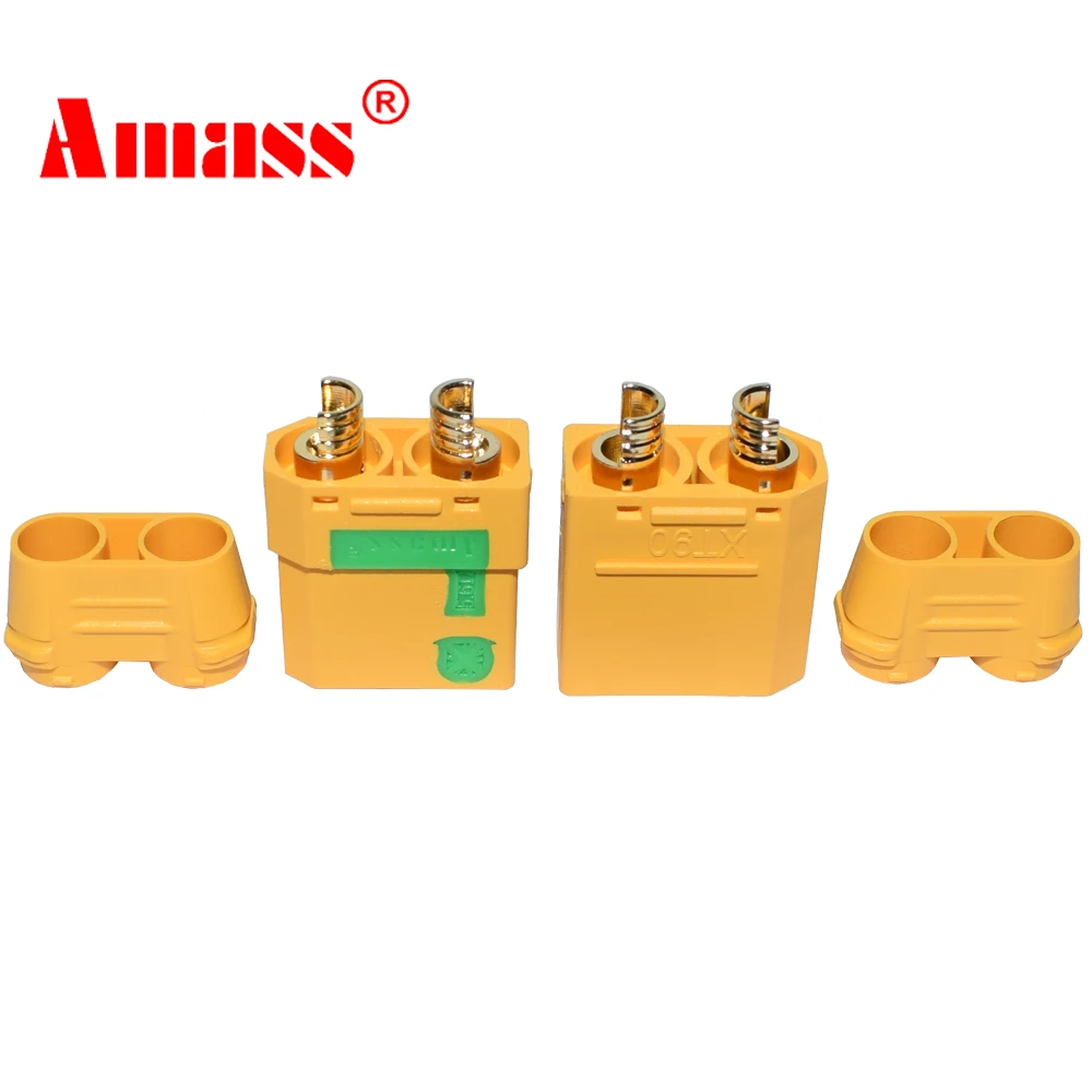 Amass XT90S conector xt90s anti chispas XT90S XT90-S adaptador de Motor macho hembra para batería ESC y cable de cargador para coche RC camión