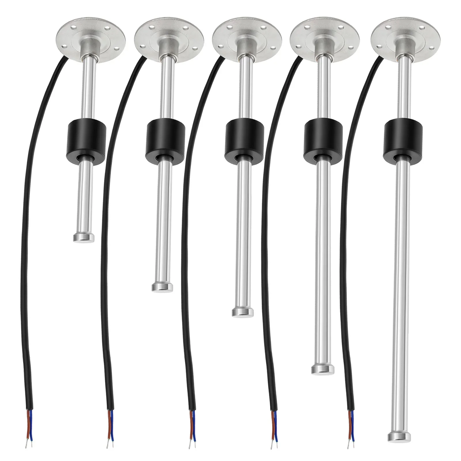 Medidor de Nivel de Combustible Digital Automático de 52 mm con Luz de Alarma, Indicador de Tanque de Combustible de 0-190 Ohmios, Sensor de Nivel de Combustible Marino de 100-600 mm Zmfjh