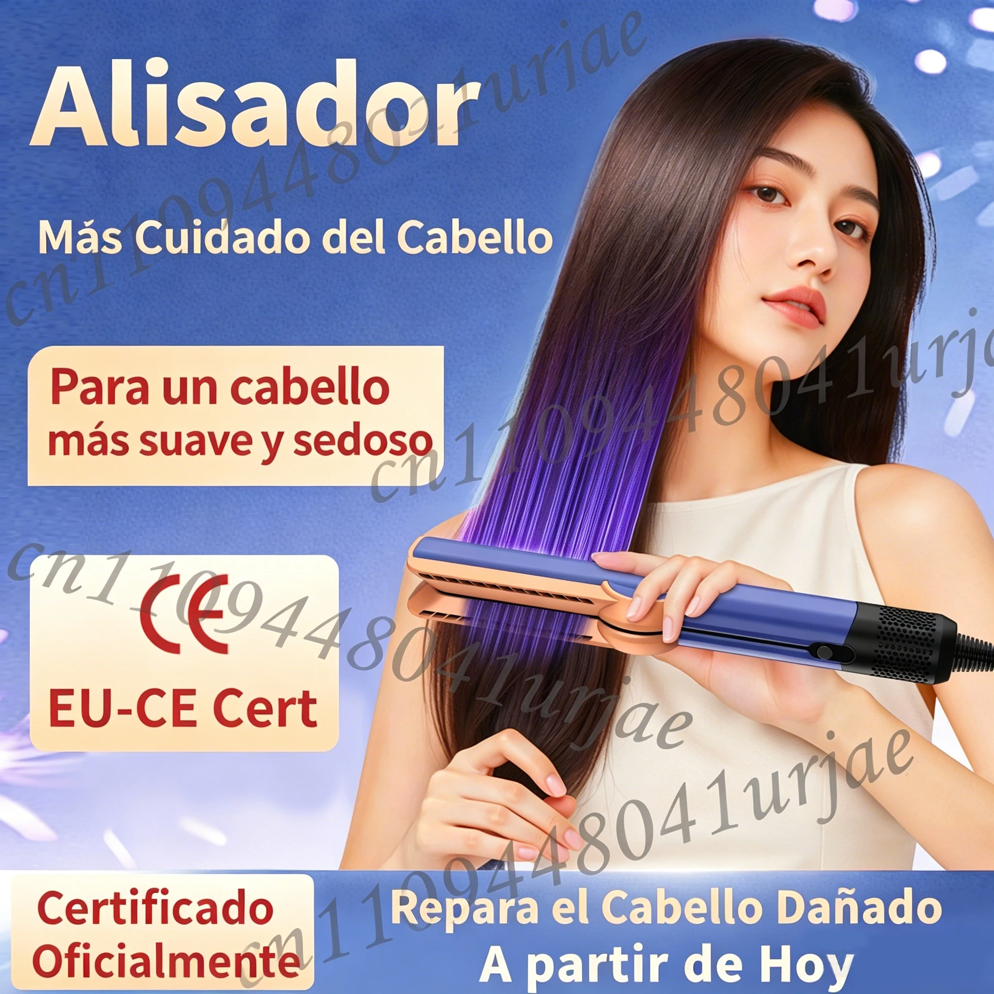 Alisador y secador de pelo profesional 2 en 1, plancha alisadora de calentamiento rápido con iones negativos, herramienta de peinado de larga duración