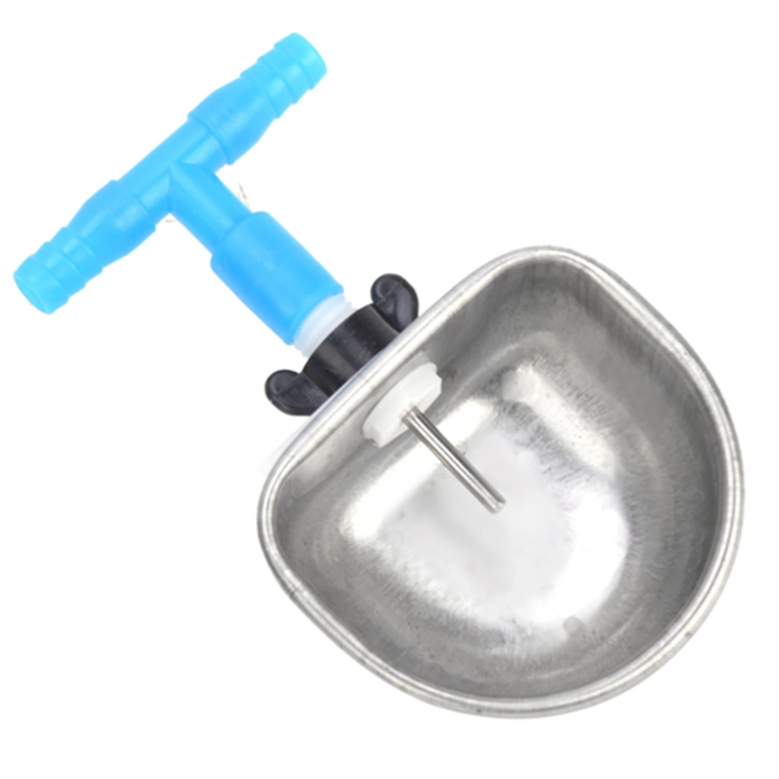 10 juegos de bebedero de conejo, cuenco de agua potable de plástico de acero inoxidable, accesorios de alimentación para conectar manguera de 7mm a 10mm