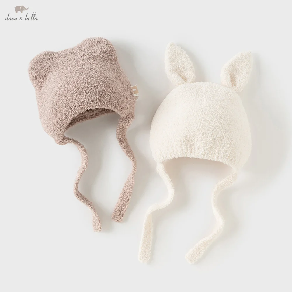 Dave Bella sombrero para niñas invierno otoño cálido bebé niños lindo protección para los oídos suave gorro de felpa grueso gorro para recién nacidos sombrero para niños DB4253420