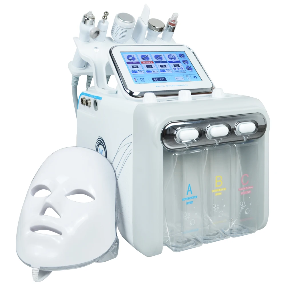 7 en 1 Dermoabrasión Peel Spa Máquina Facial Rejuvenecimiento de la Piel Hydro Dermoabrasión Hydro Aqua Cara Limpieza Profunda Dispositivo de Cuidado de la Piel
