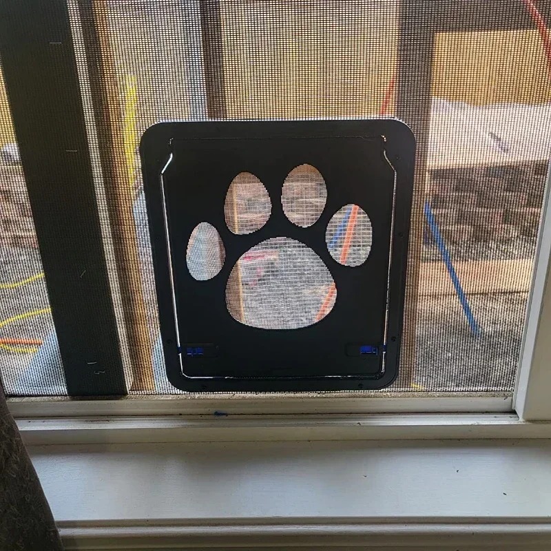 Puerta para mascotas, nueva pantalla magnética bloqueable segura para exteriores, perros, gatos, ventana, puerta, casa, ingresa libremente, bonito jardín a la moda, fácil instalación