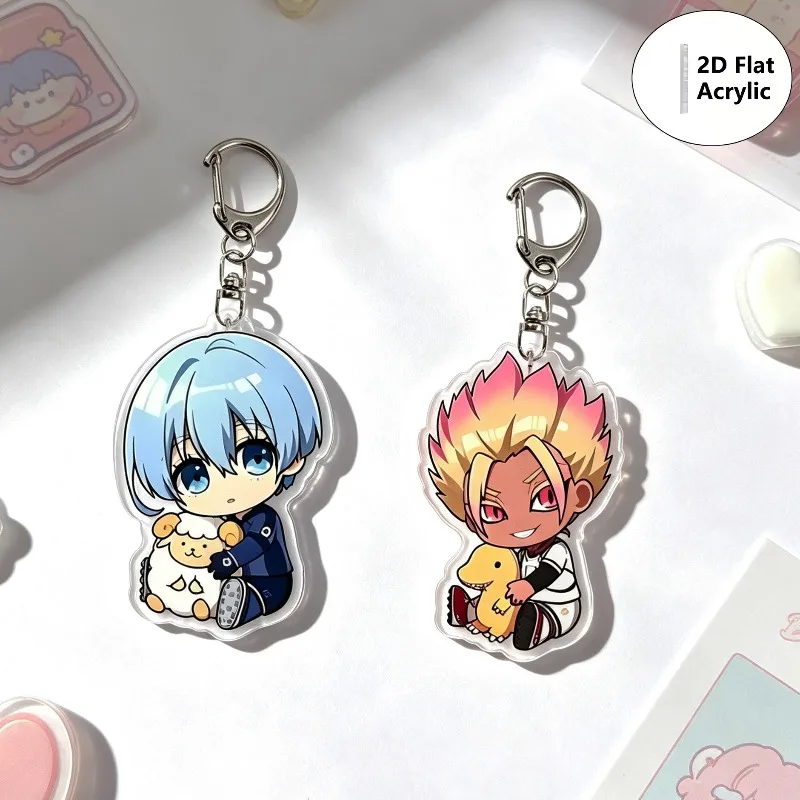 Lote de 7/8/10 llaveros de anime BLUE LOCK, bonitos colgantes para bolsos, llaveros acrílicos de dibujos animados, regalos para amigos, venta al por mayor