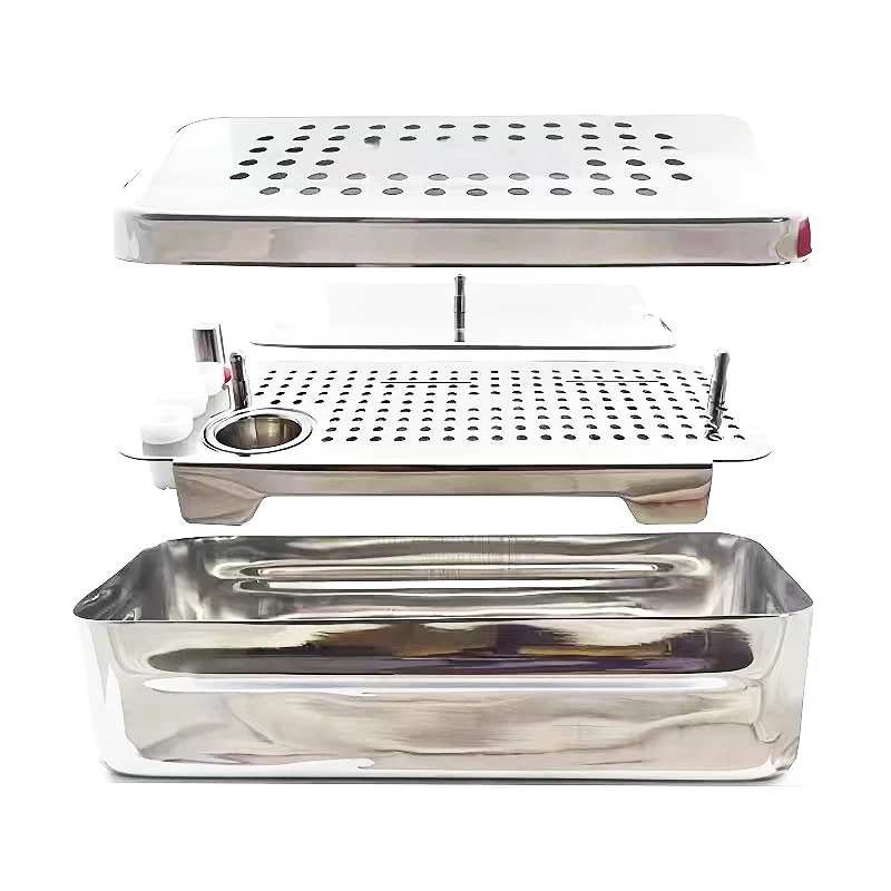 Caja Dental PRF CGF, placa de implante, caja de fibrino rica, Kit de membrana ósea quirúrgica de implante de acero inoxidable, instrumento de cirugía de laboratorio Dental