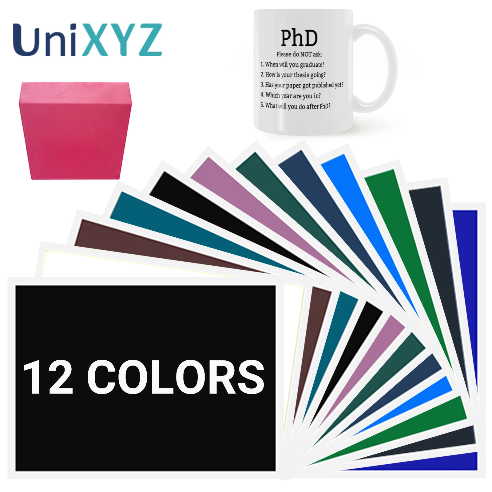 Papel de marcado para grabador láser de 12 colores, para máquinas de grabado y corte láser de CO2, fibra y UV, herramientas para cerámica, vidrio, piedra y azulejos.