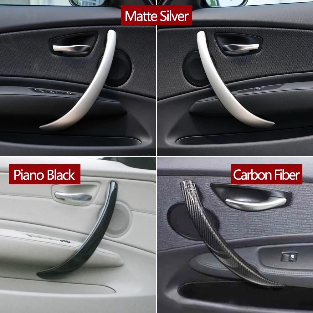 Embellecedor de cubierta de manija de puerta Interior izquierda y derecha para BMW Serie 1, E81, E82, E87, E88, 120i, 130i, 135i, 2006-2012