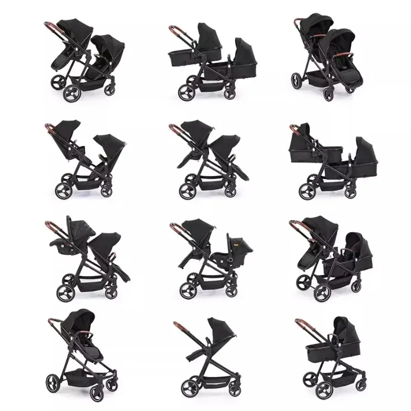 Cochecito Doble Multifuncional Plegable 2026, Convertible, Ligero, con Envío a la UE
