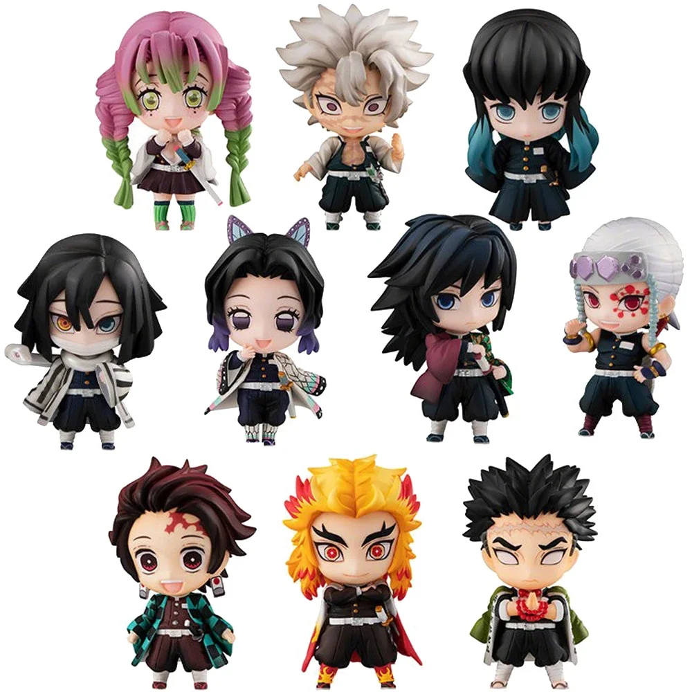 Caja de figuras de Demon slayer, juguete de Anime aleatorio, Kamado, Nezuko, Tanjirou, Agatsuma, Zenitsu, Hashibira, Inosuke, modelo de PVC, 1 unidad