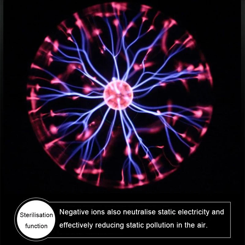 Lámpara de Plasma Mágica de 3 Pulgadas, Luz Nocturna LED de Ambiente, Control Táctil, Luz de Plasma de Vidrio, Decoración de Dormitorio, Regalos para Niños
