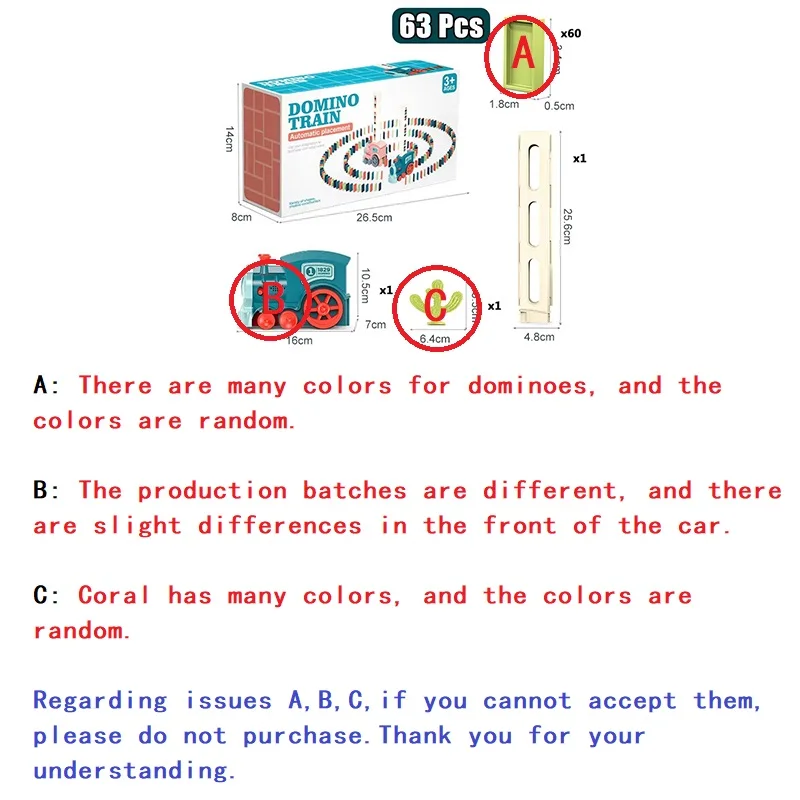 Tren Eléctrico Automático para Colocar Dominós, Clips para Dominós y Accesorios, Kits de Bloques de Dominós, Juegos Educativos