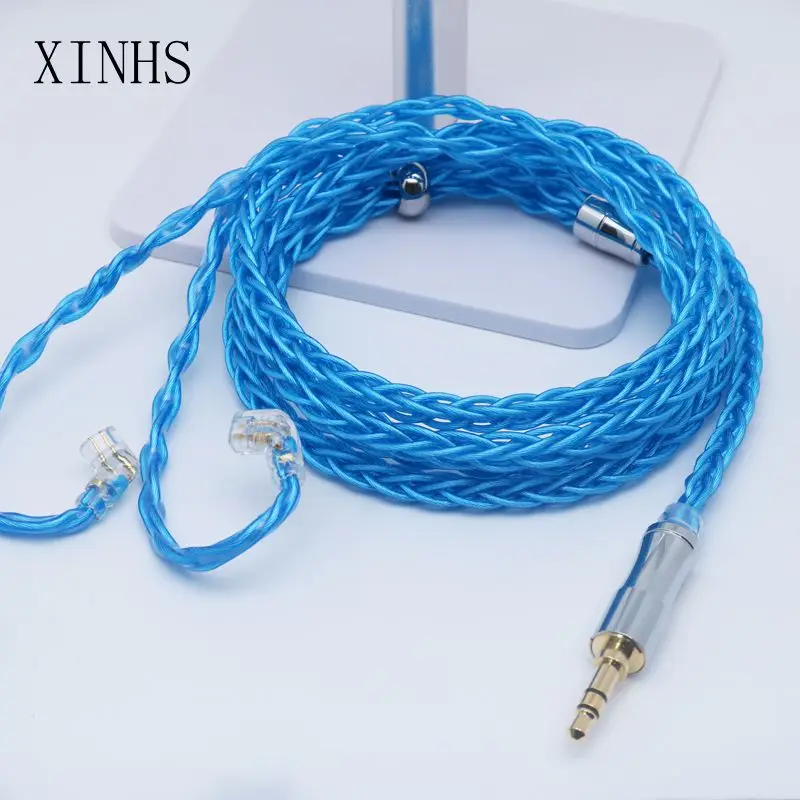 XINHS-auriculares de cobre y grafeno, 8 núcleos, 7N, cristal único, actualización de IEM, Cable MMCX/0.78MM2Pin para SeeAudio brave RB