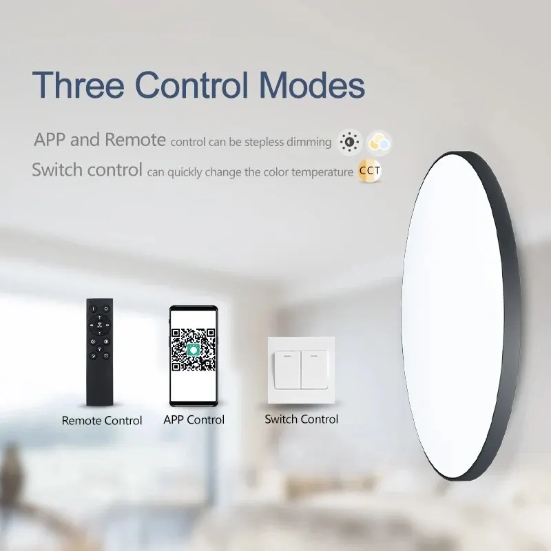 Lámpara de techo Led inteligente para dormitorio y sala de estar, luces modernas regulables con Control remoto por aplicación, 36W, 50W, 220V