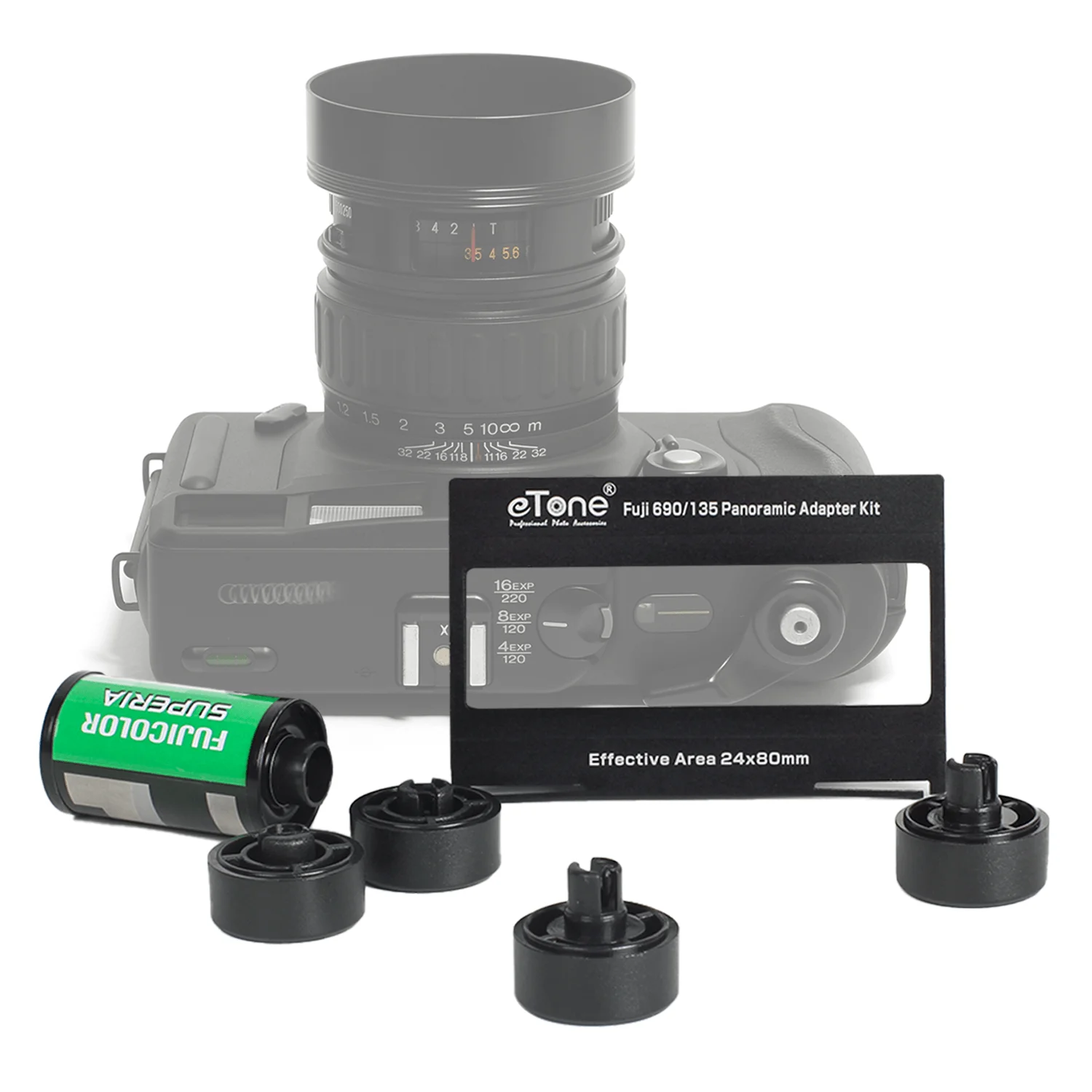 eTone Kit adaptador para cámara Fujifilm 690 6x9, formato medio de 120mm a 135mm, película fotográfica
