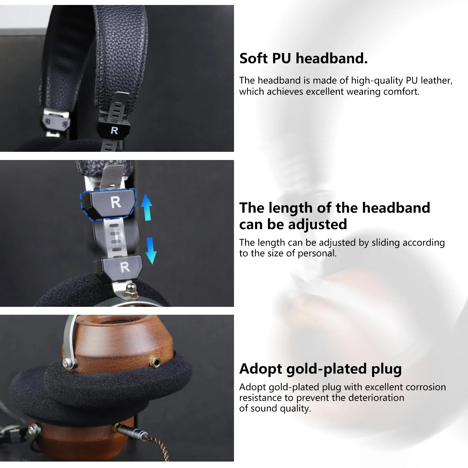 OKCSC-auriculares de madera M1 HiFi, cascos estéreo DIY, parte trasera semiabierta, controlador de 57mm, 3,5mm, desmontable, estilo Retro-Vintage